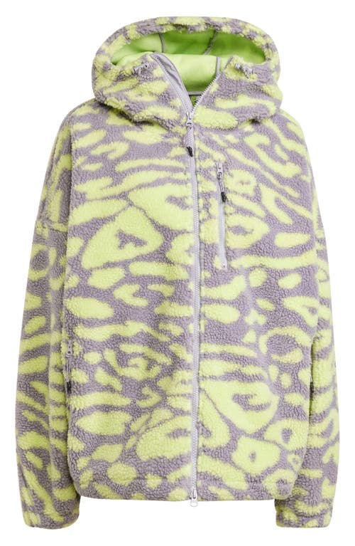 Adidas By Stella Mccartney Jacquard Fleece Jacket In Gray