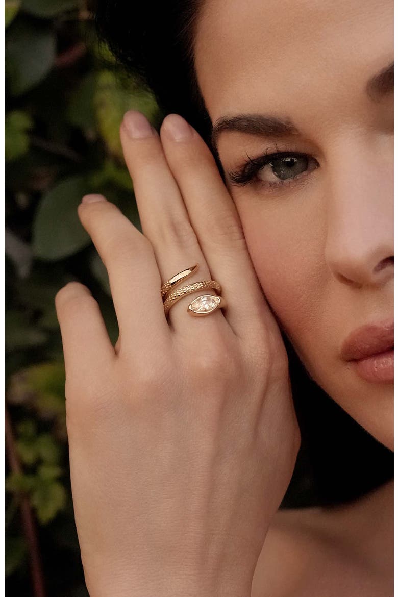 Serpent Coiled Ring, Alternate, color, GOLD
