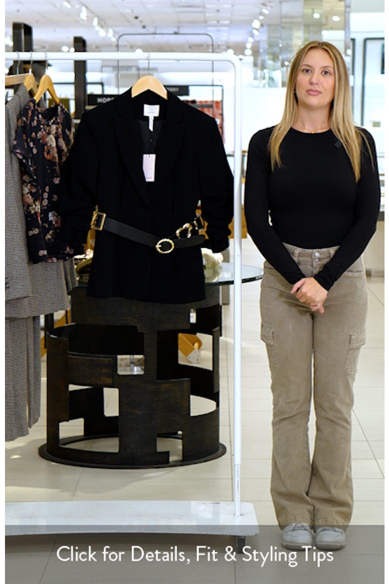 Ruched Sleeve Belted Blazer video
