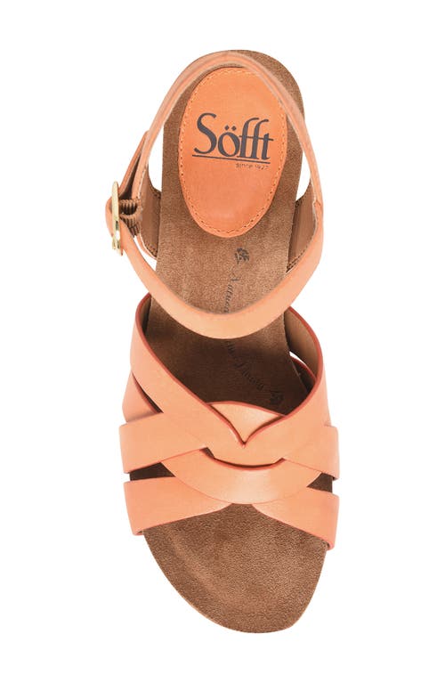 Söfft Carlana Wedge Sandal In Orange