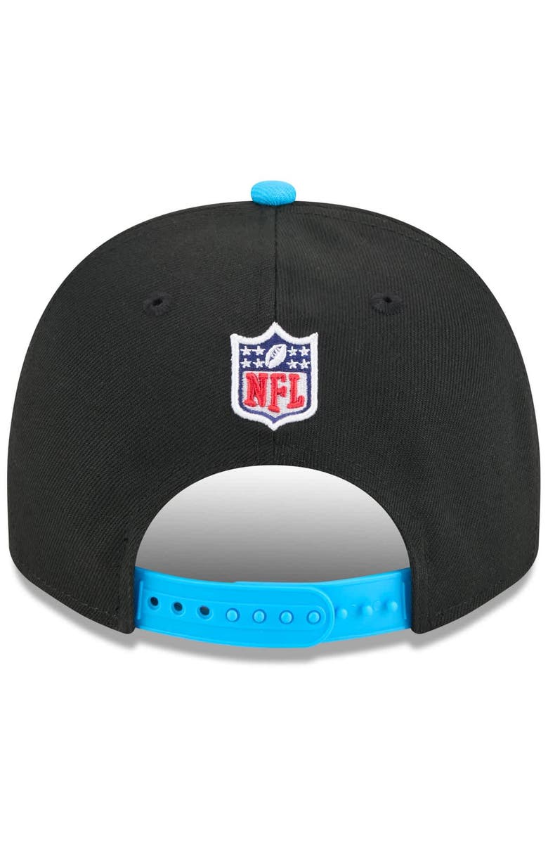 New Era Men's New Era Black/Blue Carolina Panthers 2025 NFL Draft A-Frame 9FIFTY Snapback Hat, Alternate, color,