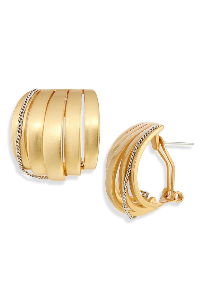 Allegra Hoop Earrings, Main, color, YELLOW