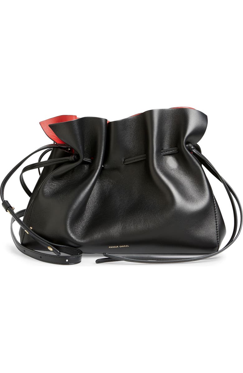 Mansur Gavriel Lambskin Leather Drawstring Bag, Main, color,