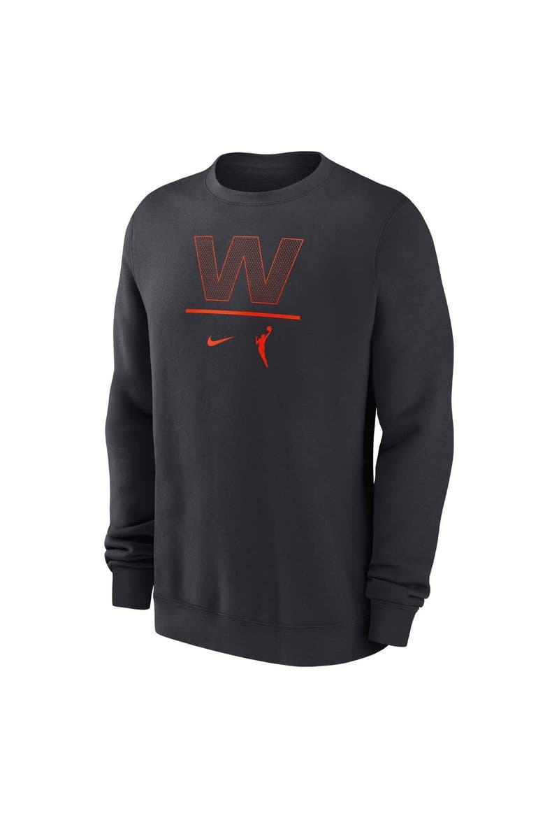 Men's Nike Anthracite WNBA Logowoman Club Fleece Pullover Sweatshirt, Alternate, color, Anthracite