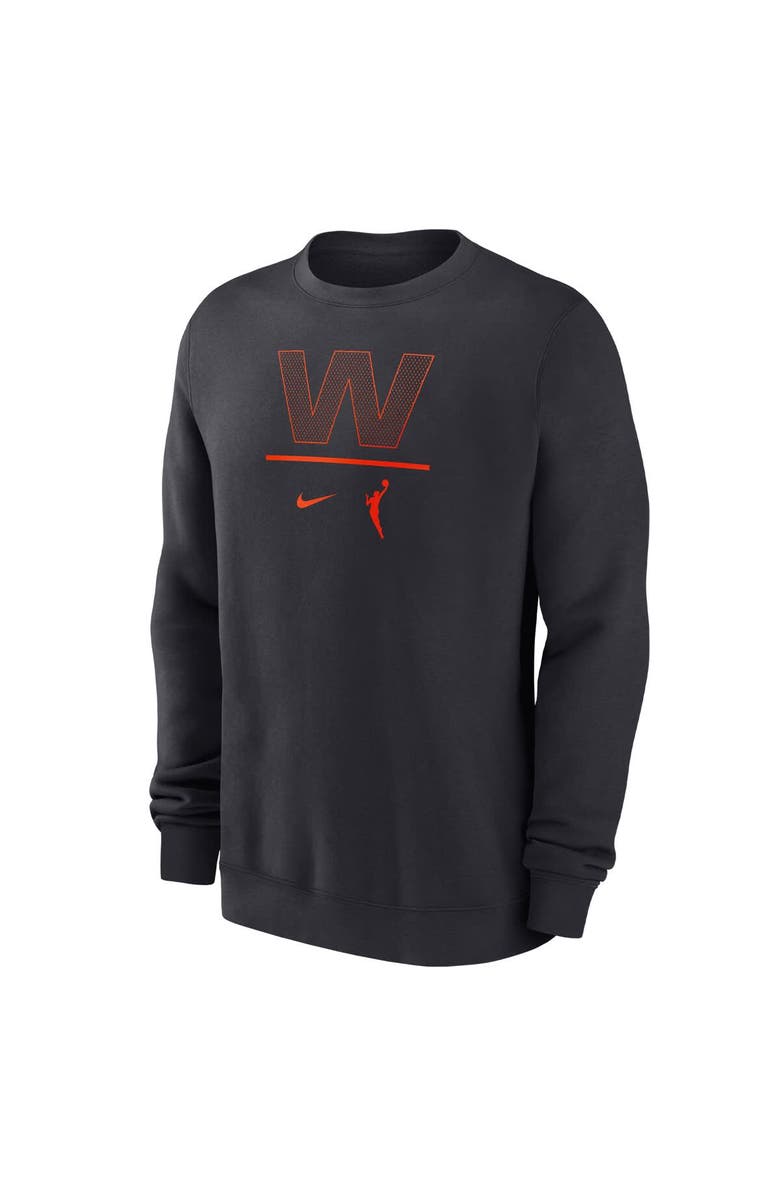 Nike Men's Nike Anthracite WNBA Logowoman Club Fleece Pullover Sweatshirt, Alternate, color, Anthracite
