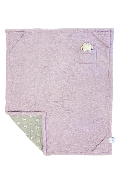 Kids' Glow in the Dark Kittens Fleece Blanket & Stuffed Animal Set