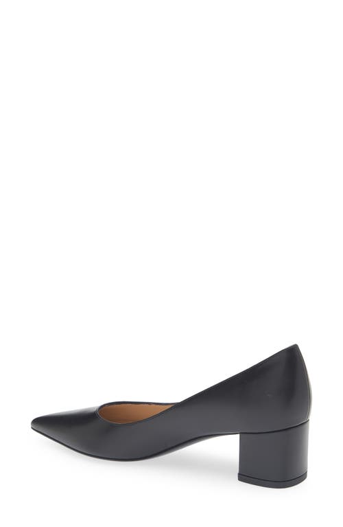 Stuart Weitzman Stuart Power 50 Block Heel Pump In Black Smooth Calf