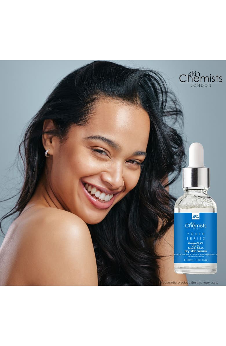 SKINCHEMISTS Youth Series Dry Skin Serum Marula Oil 4%, Q10 1%, Rosehip Oil 4% 30ml x 3 Trio Set, Alternate, color, White