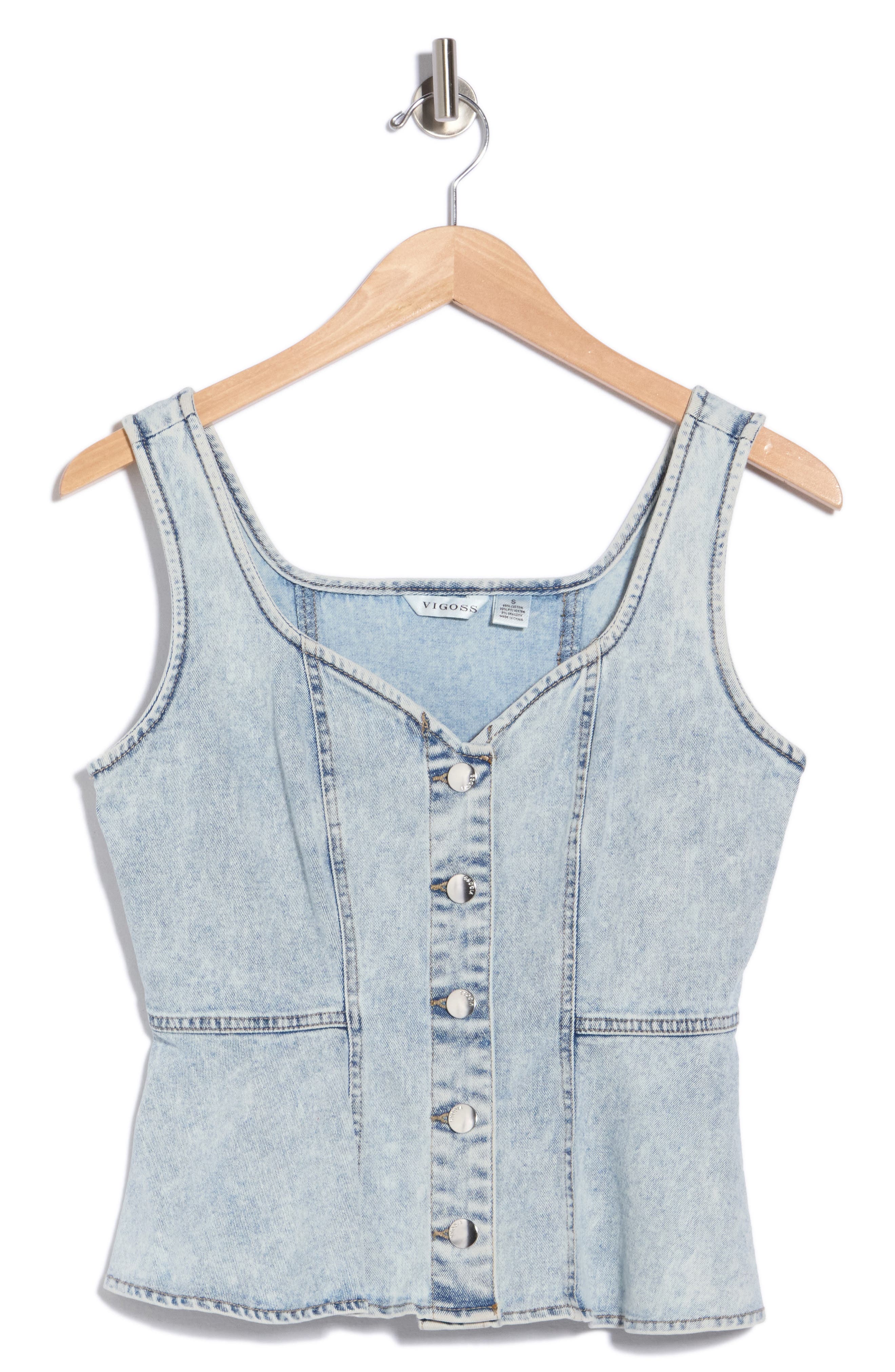 Peplum Denim Top