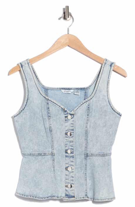 Peplum Denim Top