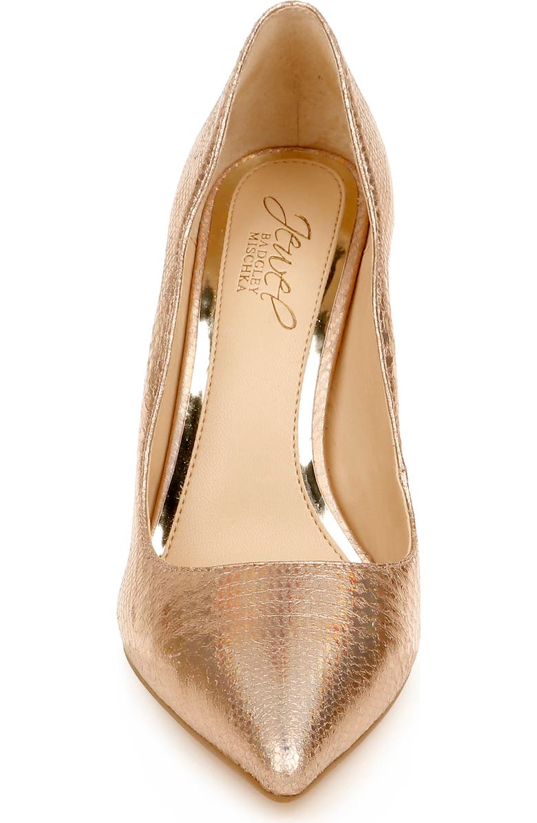 Jewel Badgley Mischka Riley Glitter Pointed Toe Pump, Alternate, color,
