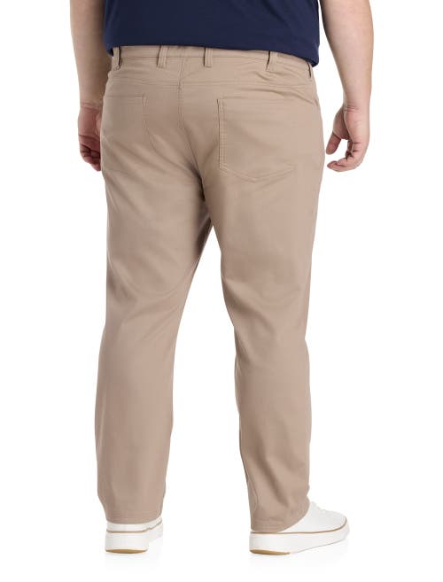 Oak Hill By Dxl Big & Tall  Straight Fit 5-pocket Tech Pants In Dune