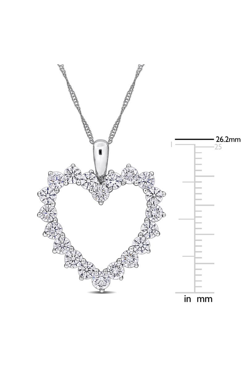 Julianna B. Lab-Grown Diamond Open Heart Necklace 14k, Alternate, color, White Gold