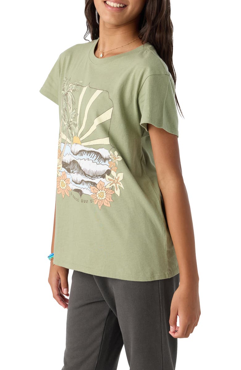 O'Neill Kids' Tropical Swell Cotton Graphic T-Shirt, Alternate, color, 