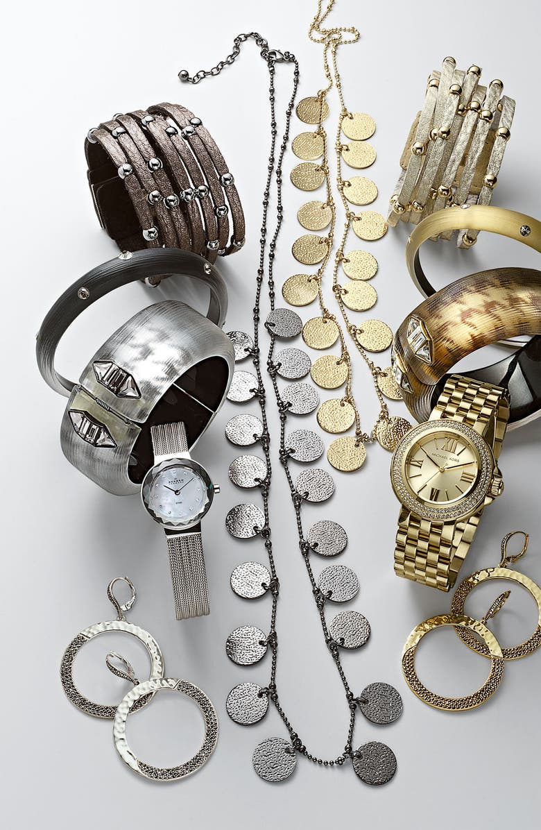 MICHAEL Michael Kors Michael Kors 'Lucy' Crystal Bezel Bracelet Watch, Alternate, color,