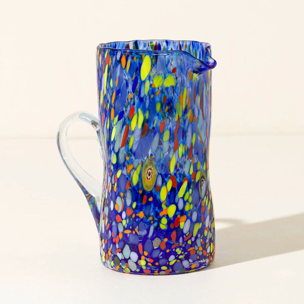 Murano Glass Pitcher by Via Graceffo Collection in Multicolored Confetti  product