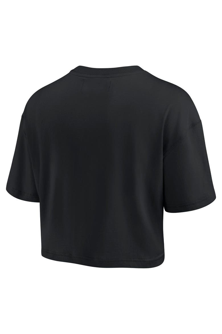 Women's Fanatics Signature Black Pittsburgh Steelers Elements Super Soft Boxy Cropped T-Shirt, Alternate, color, Black