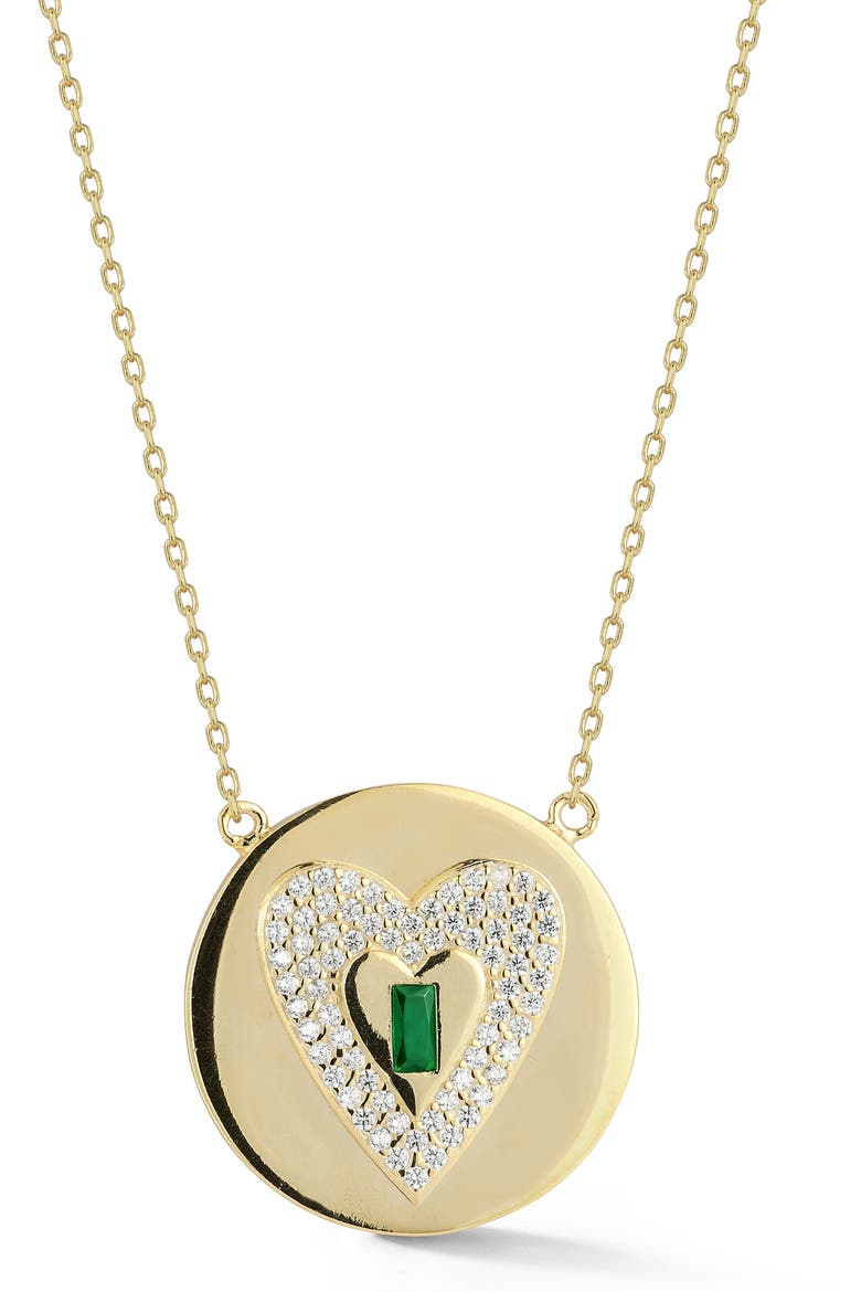 Heart Pendant Necklace, Main, color, GOLD