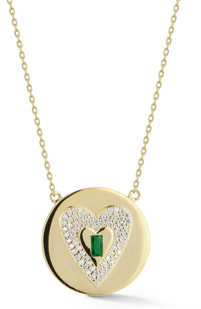 CHLOE AND MADISON Heart Pendant Necklace, Main, color, Gold