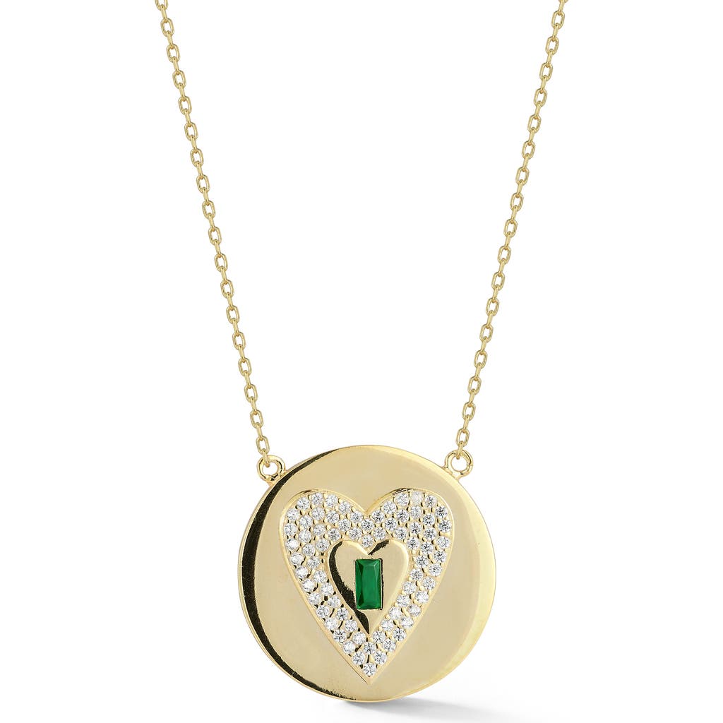 Chloe & Madison Chloe And Madison Cz Heart Pendant Necklace In Gold