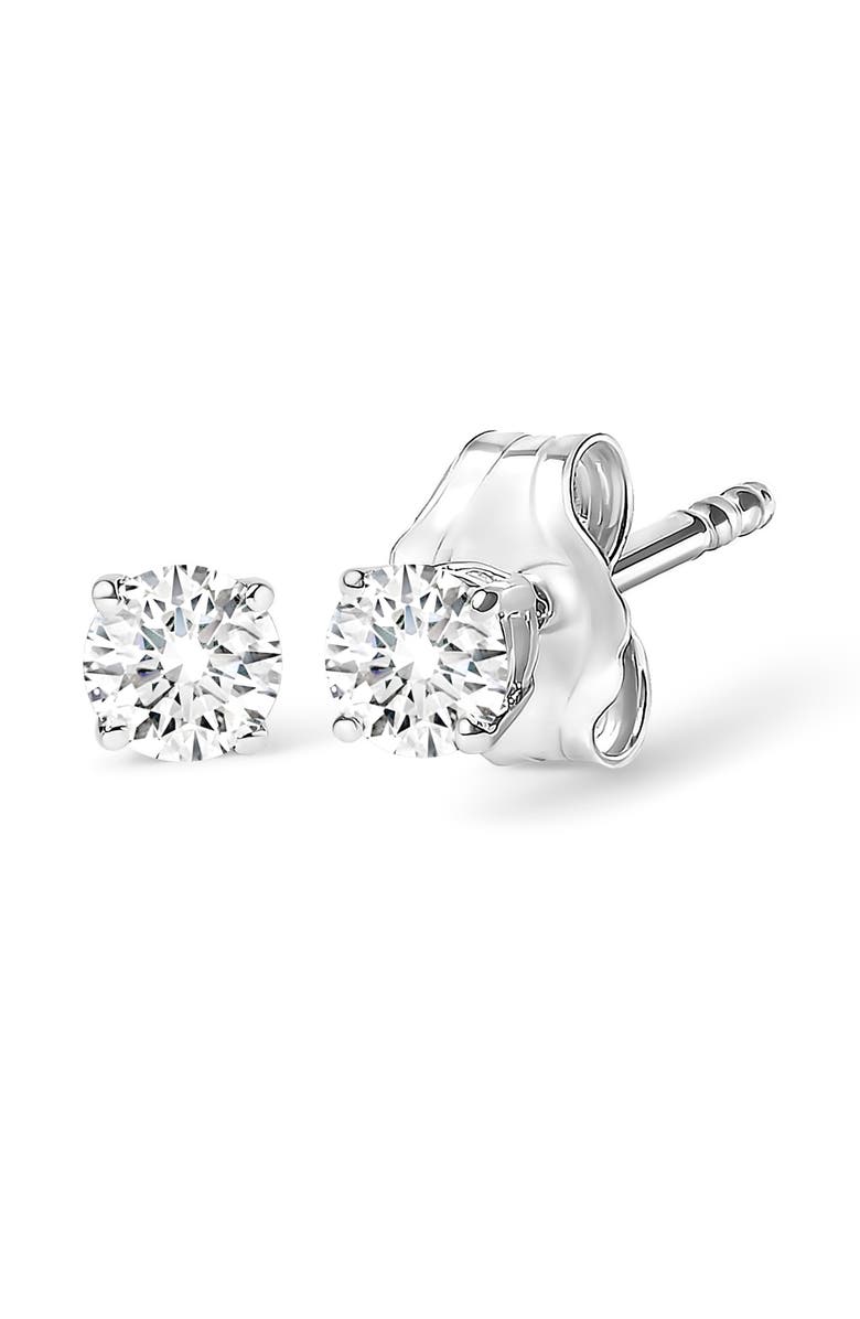 Haus of Brilliance 14K White Gold 1/4 Cttw Lab Grown Diamond Solitaire Stud Earrings, Main, color, White