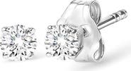 Haus of Brilliance 14K Gold 1/2 Cttw Round Lab Grown Diamond Solitaire Stud Earrings