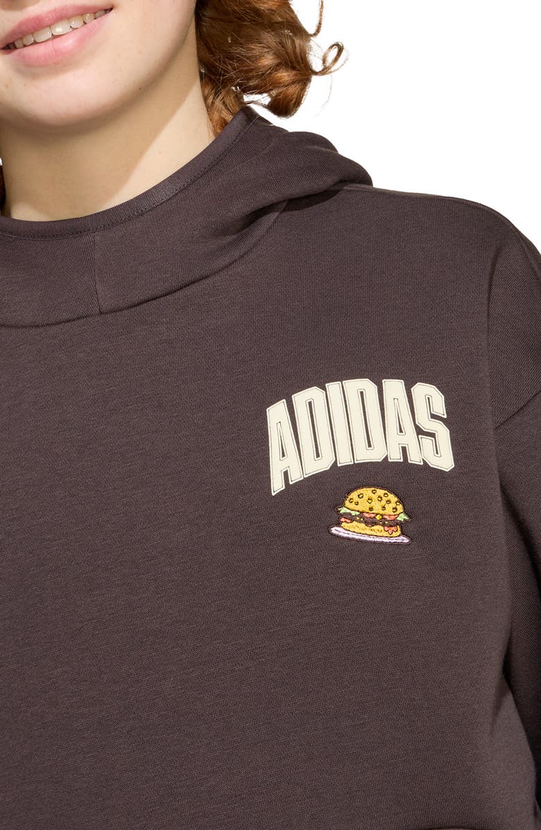 adidas Originals x The Simpsons Kids' Krusty Burger Graphic Hoodie, Alternate, color, Night Brown