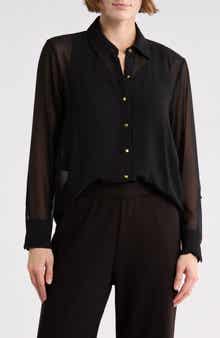 T Tahari Long Sleeve Button-Up Shirt