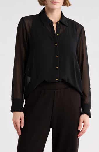 T Tahari Long Sleeve Button-Up Shirt
