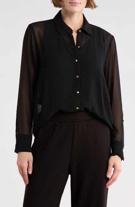 T Tahari Long Sleeve Button-Up Shirt