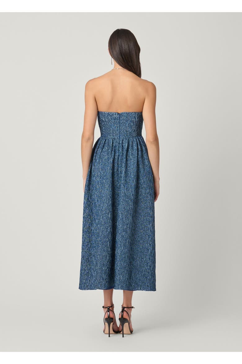 Midnight Sanders Sapphire Jacquard Dress, Alternate, color, Sapphire