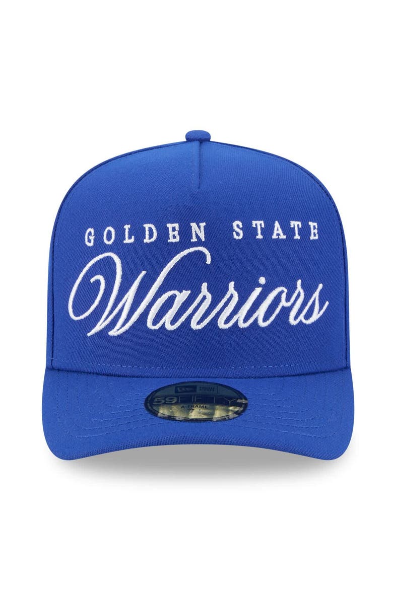 New Era Men's New Era Royal Golden State Warriors 2025 NBA Draft A-Frame 59FIFTY Fitted Hat, Alternate, color, Royal
