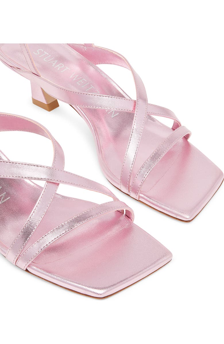 Stuart Weitzman Oasis 50 Kitten Heel Slingback Sandal, Alternate, color, Cotton Candy