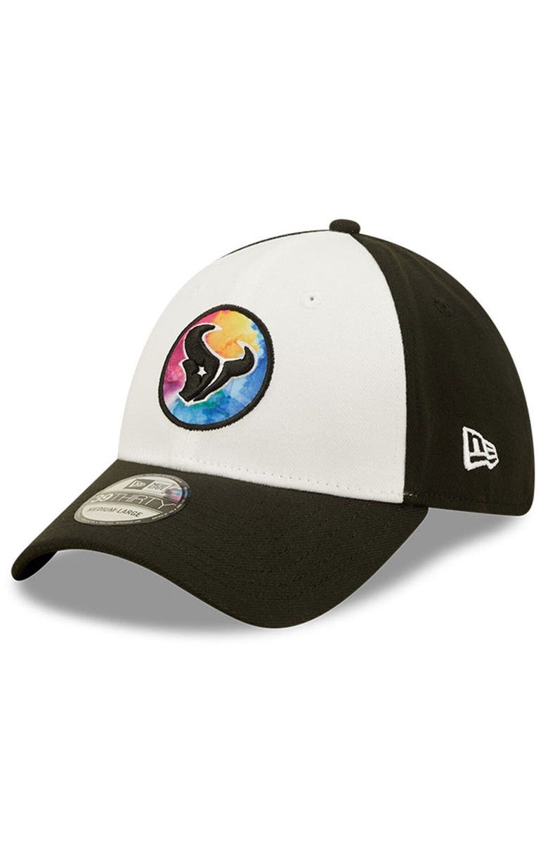New Era Men's New Era White/Black Houston Texans 2022 NFL Crucial Catch 39THIRTY Coaches Flex Hat, Alternate, color,