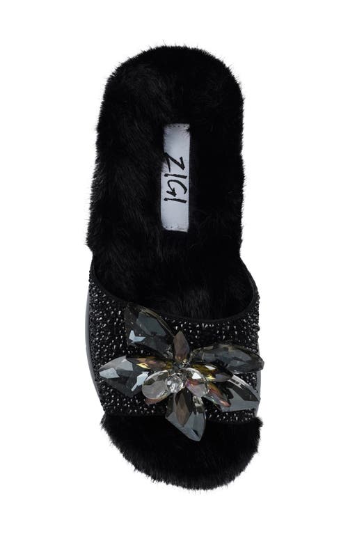 Zigi Ashey Faux Fur Platform Slide Sandal