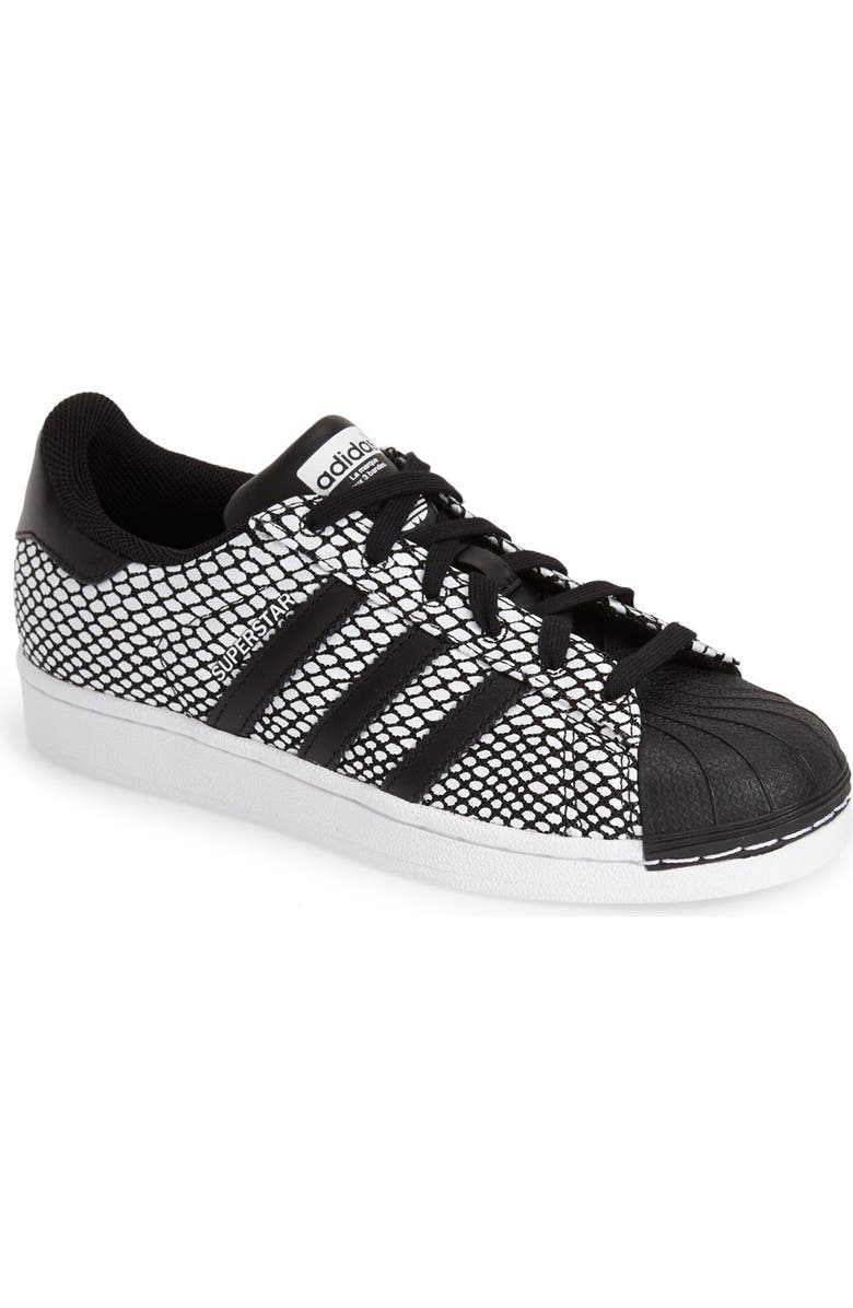 adidas 'Superstar' Snake Embossed Sneaker, Main, color,