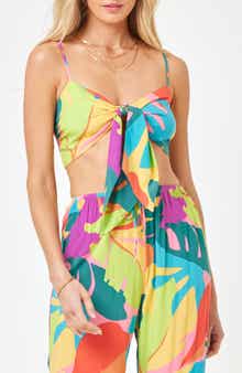 LSPACE Tanya Tie Front Cover-Up Top