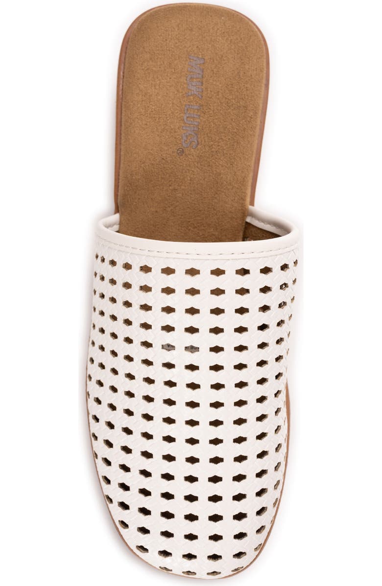 MUK LUKS Callen Platform Clog, Alternate, color, White