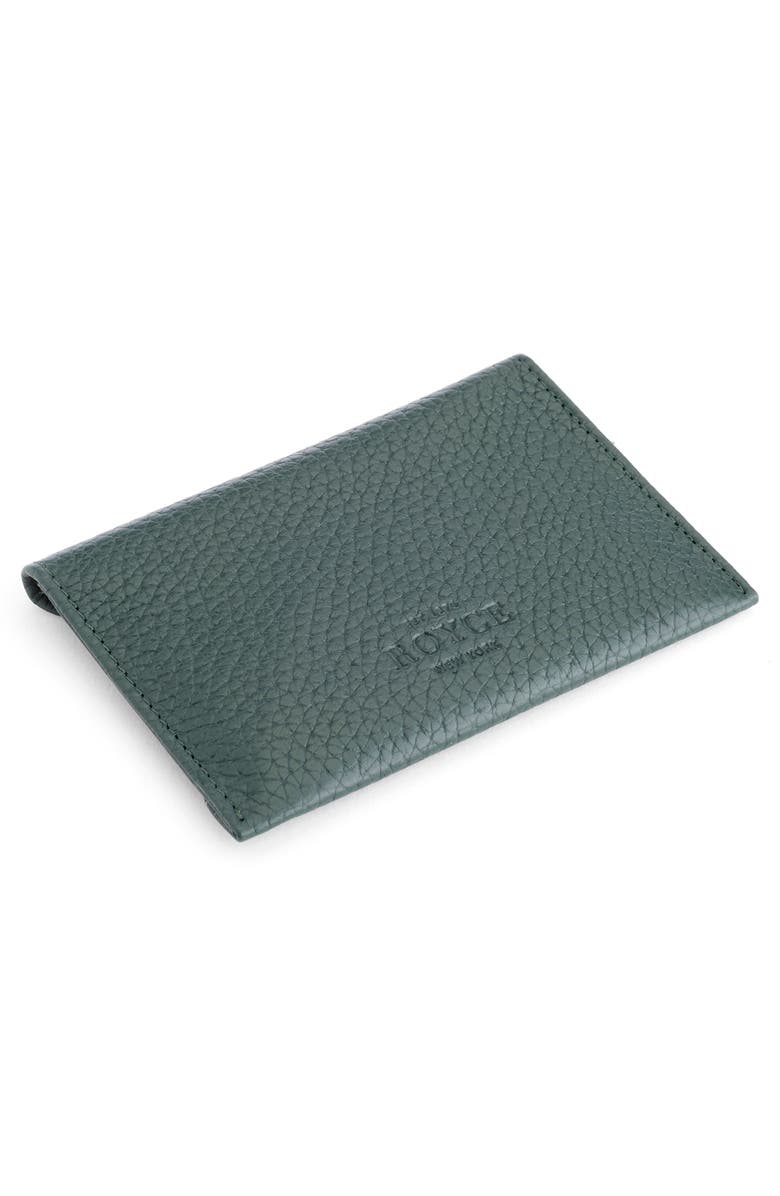 ROYCE New York Leather Envelope Card Holder, Alternate, color, Dark Green