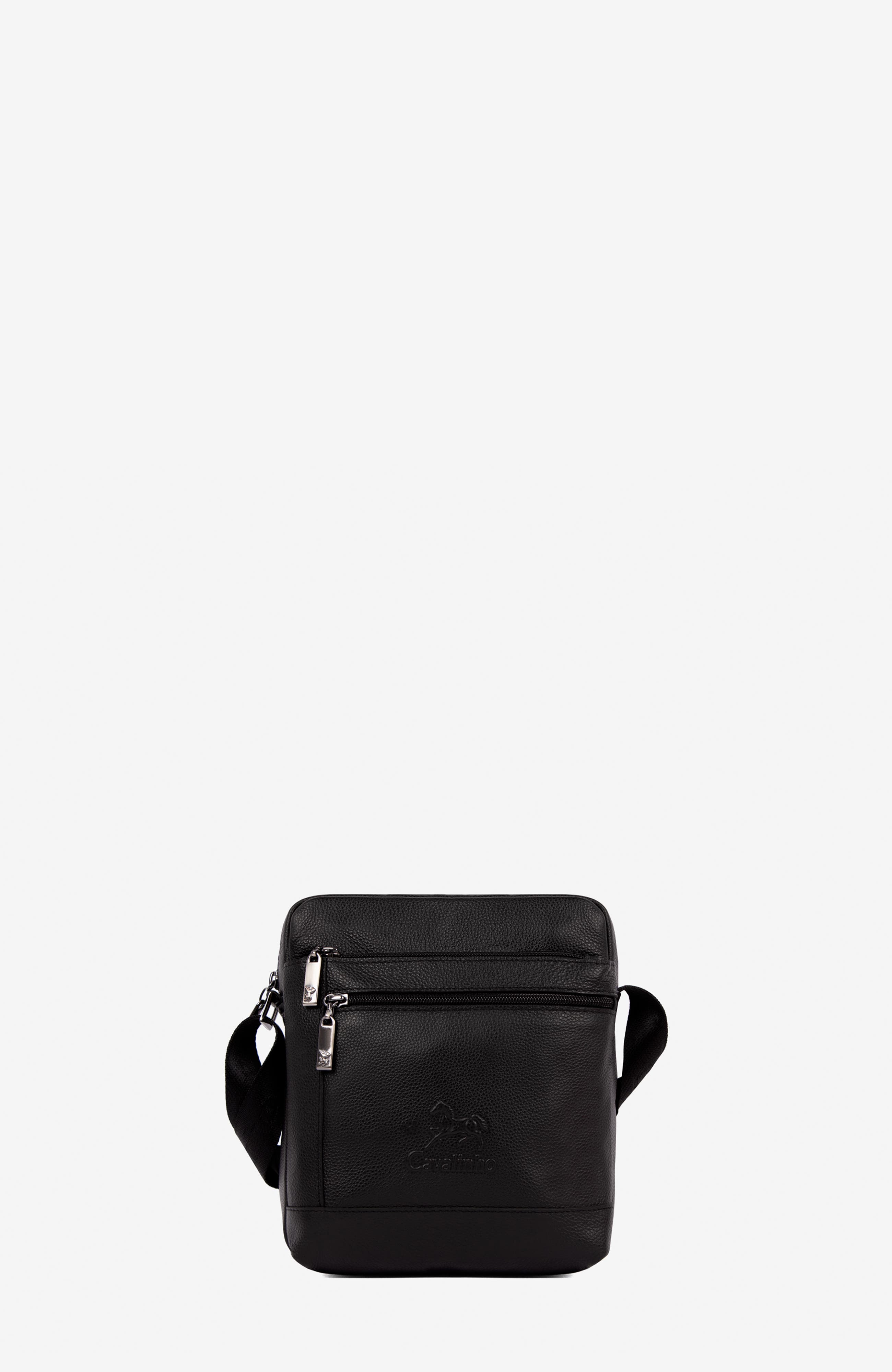 El Cavaleiro Leather Traveler Crossbody Bag 632, Main, color, Black