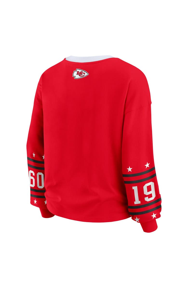 WEAR by Erin Andrews Women's WEAR by Erin Andrews Red Kansas City Chiefs Plus Size Sport Long-Sleeve T-Shirt, Alternate, color, Red