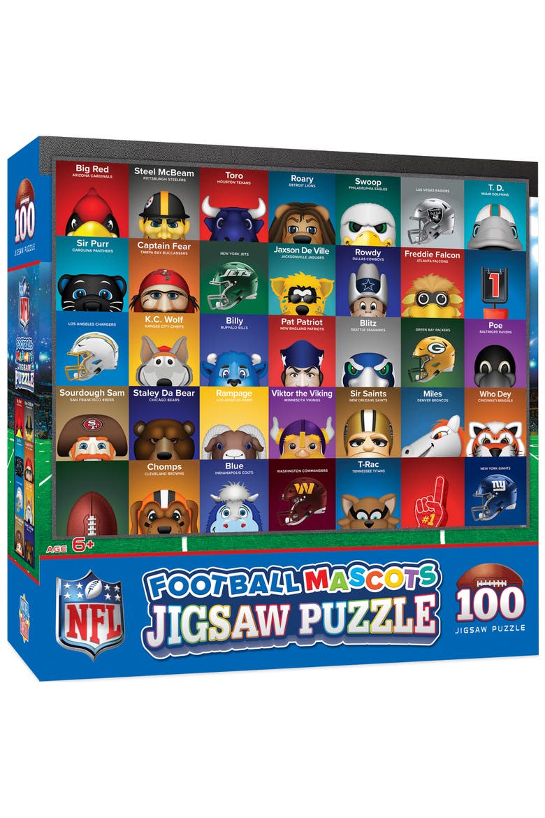 NFL Mascots 100 Piece Jigsaw Puzzle, Main, color, Multicolor