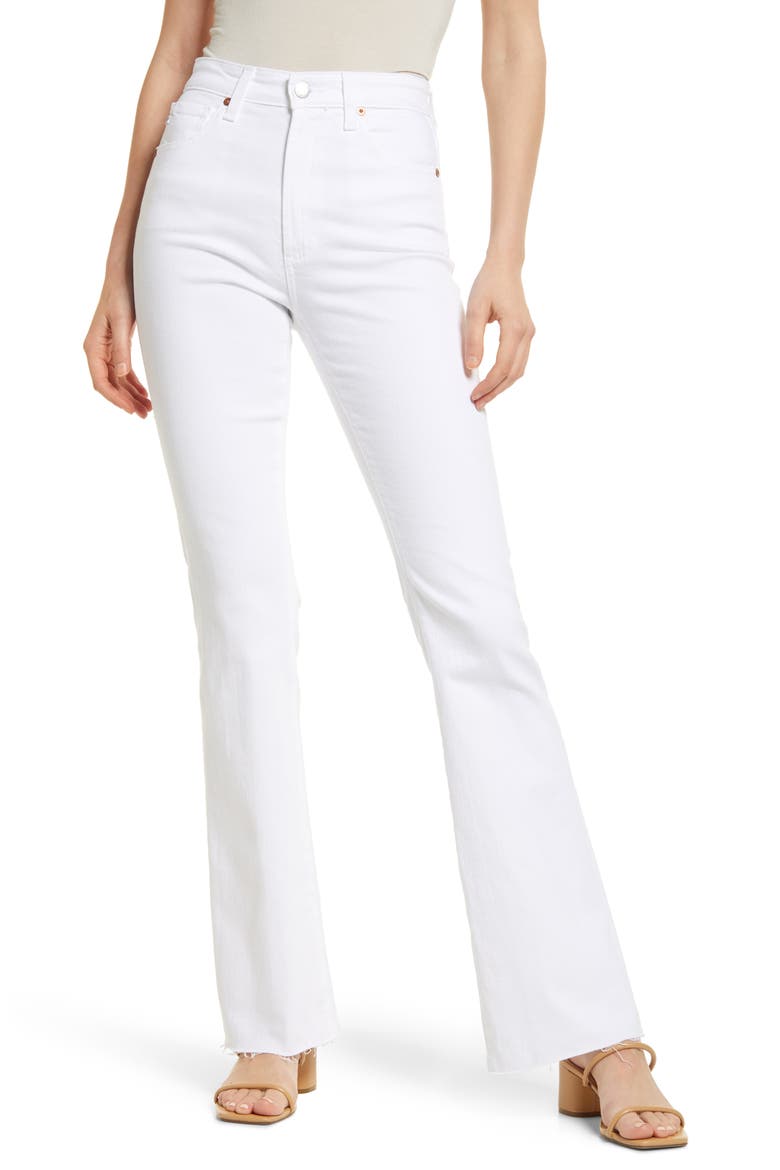 Alexxis High Waist Flare Leg Jeans, Main, color, AUTHENTIC WHITE