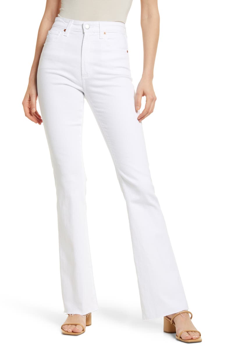AG Alexxis High Waist Flare Leg Jeans, Main, color, Authentic White