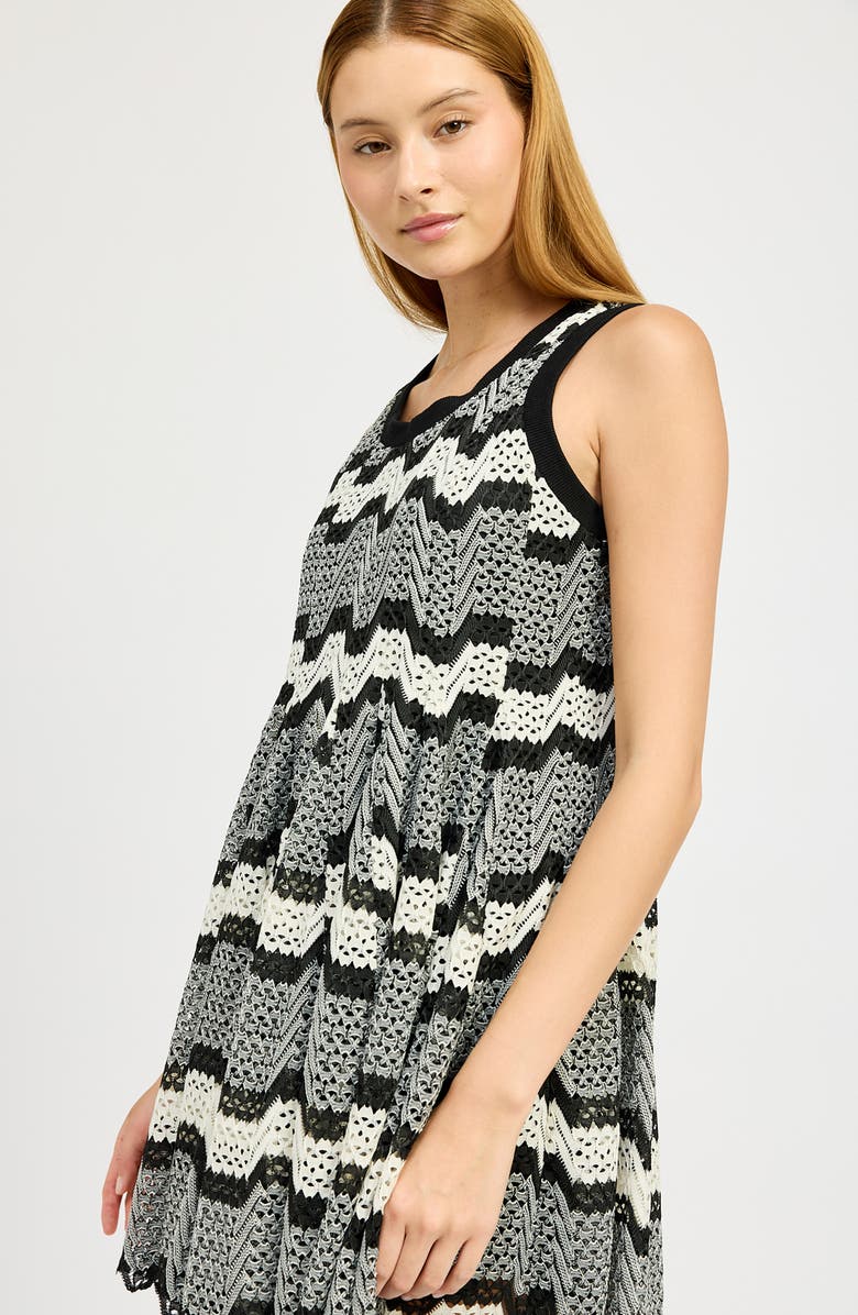 En Saison Genesis Sleeveless Crochet Swing Dress, Alternate, color, 
