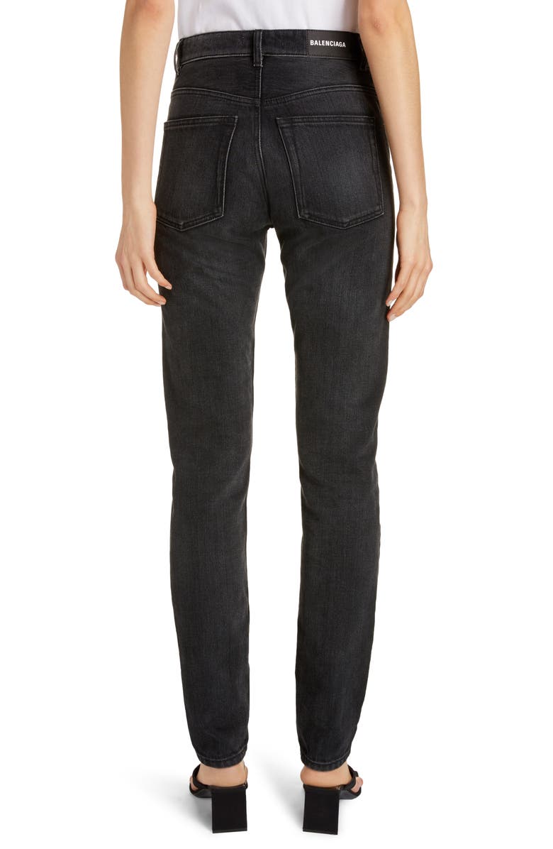 Balenciaga V-Waist Skinny Jeans, Alternate, color,