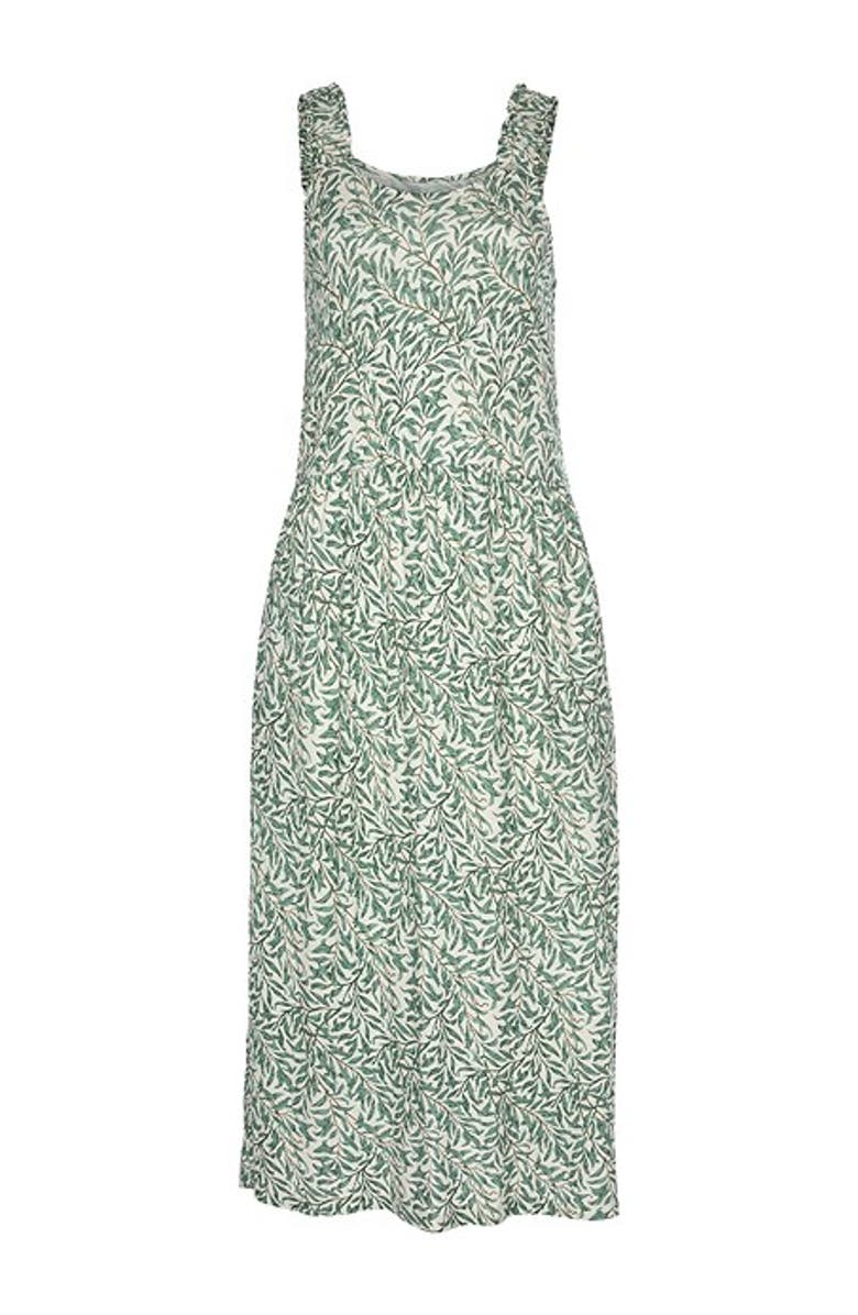 LASCANA Women's Smocked Strap Dress, Alternate, color, Green Printed