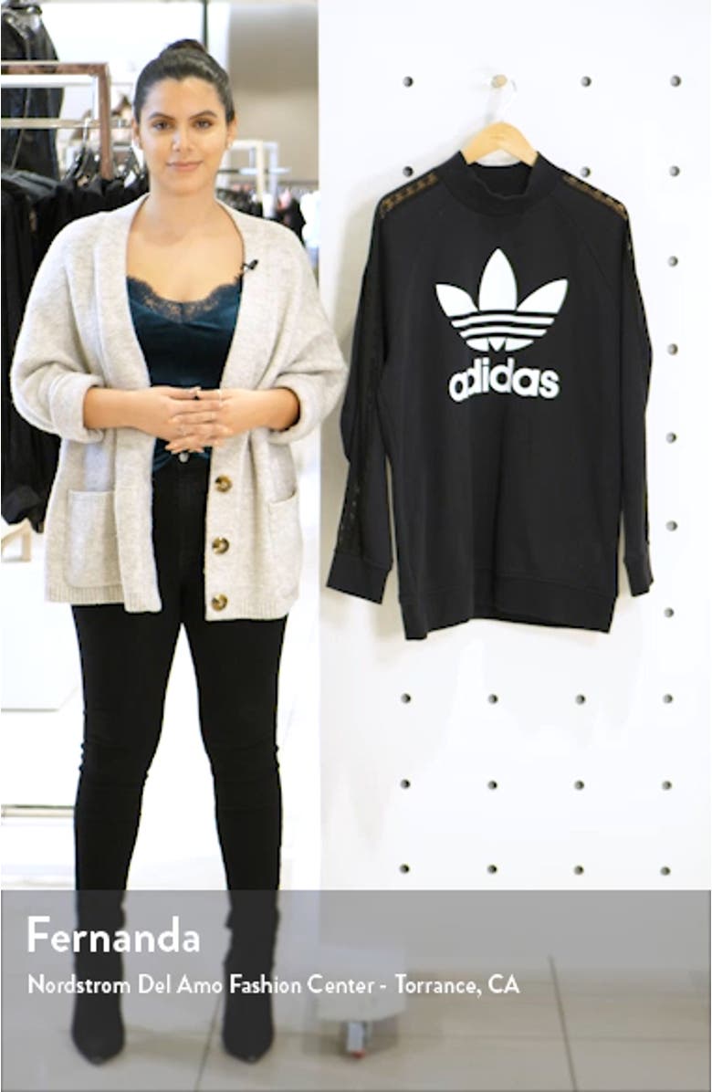 Lace Stripe Logo Cotton Sweatshirt, sales video thumbnail