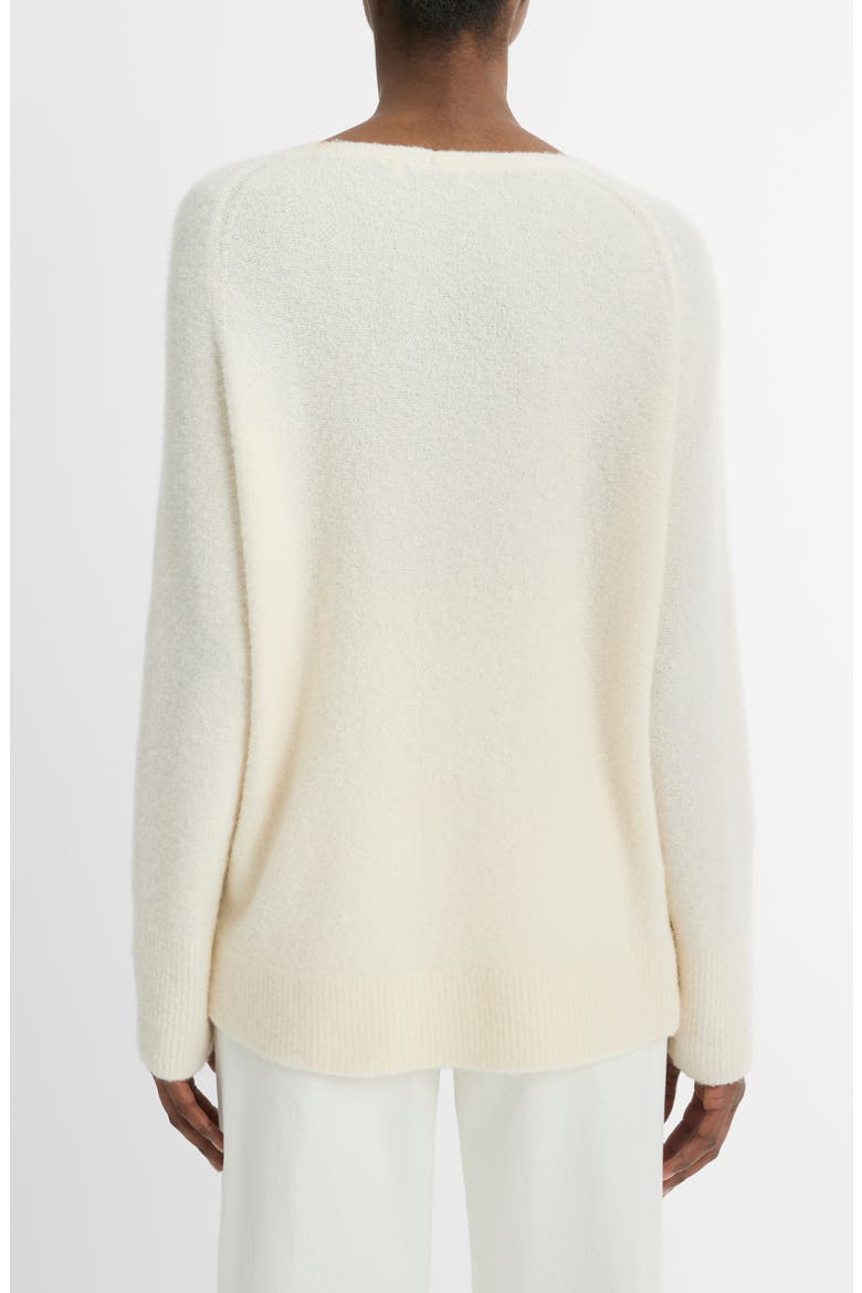 Merino Wool Blend Bouclé Sweater, Alternate, color, OFF WHITE
