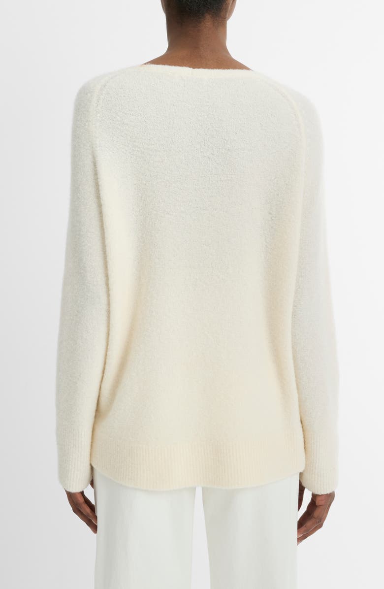 Vince Merino Wool Blend Bouclé Sweater, Alternate, color, Off White